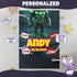 Personalized Baby Superhero Blanket – Green Lantern Style | Custom Name, Date & Background